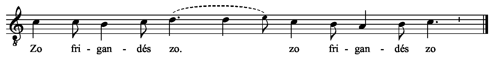 Refrain musical notation